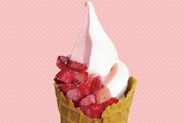 いちごみるくソフトクリーム