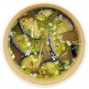 贅沢揚げナスと生姜のみそ汁